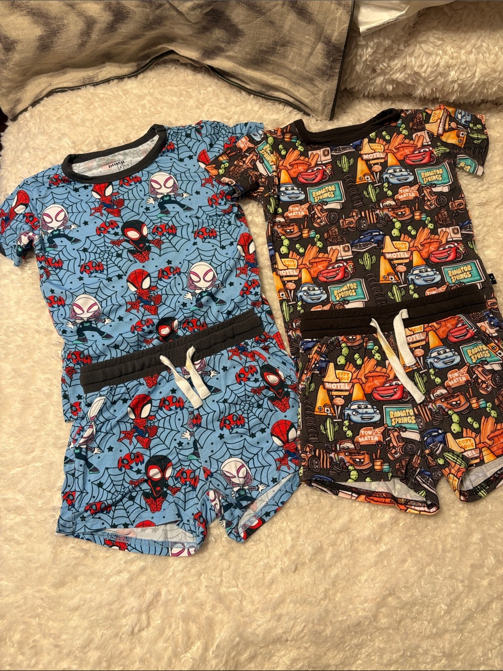 Blush Lotus Set 2 Short Set Spidey and Cozy Cone Cars 18-24M Toddler